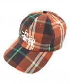stussyステューシー）の古着「キャップ」｜ブラウン×グリーン