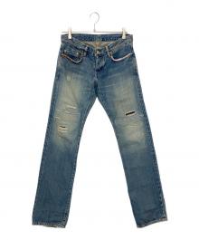 Hysteric Glamour（ヒステリックグラマー）の古着「0121AP05　ヴィンテージ加工スタッズデニムパンツ」｜インディゴ