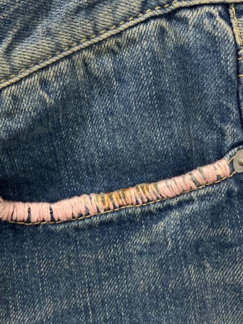 Hysteric Glamour（ヒステリックグラマー）Hysteric Glamour (ヒステリックグラマー) 0121AP05　ヴィンテージ加工スタッズデニムパンツ インディゴ サイズ:XSの古着・服飾アイテム
