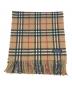Burberry's (バーバリーズ) ウールマフラー ブラウン×ブラック：5000円
