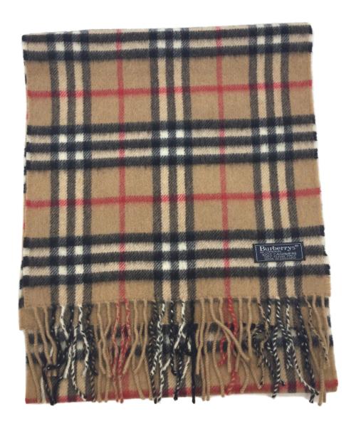 Burberry's（バーバリーズ）Burberry's (バーバリーズ) カシミヤマフラー ブラウン×ブラック 未使用品の古着・服飾アイテム