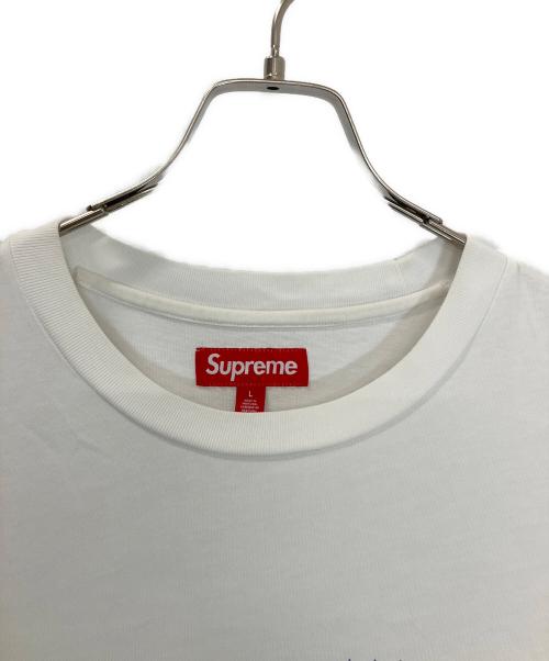 SUPREME（シュプリーム）SUPREME (シュプリーム) 半袖カットソー ホワイト×ブルー サイズ:Lの古着・服飾アイテム