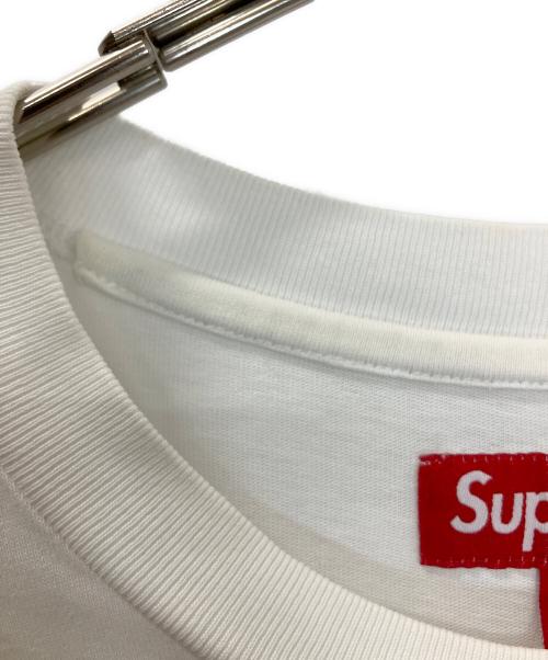 SUPREME（シュプリーム）SUPREME (シュプリーム) 半袖カットソー ホワイト×ブルー サイズ:Lの古着・服飾アイテム