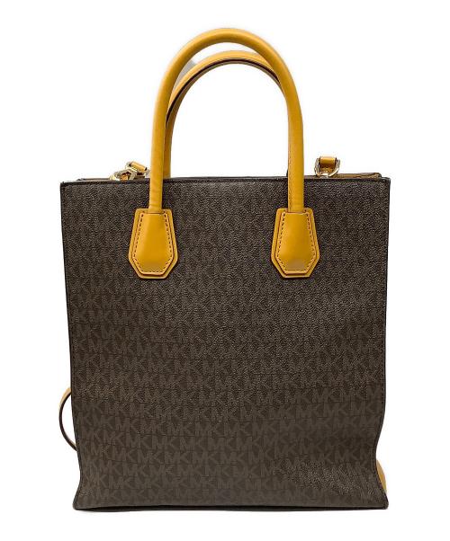 MICHAEL KORS（マイケルコース）MICHAEL KORS (マイケルコース) 2WAYバッグ ブラウン×マスタードの古着・服飾アイテム