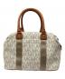 MICHAEL KORS (マイケルコース) ボストンバッグ ホワイト×ブラウン：7000円