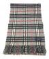 BURBERRY LONDON (バーバリーロンドン) ウールマフラー グレー×ブラック：5000円