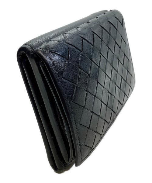 BOTTEGA VENETA（ボッテガベネタ）BOTTEGA VENETA (ボッテガベネタ) 3つ折り財布 ブラックの古着・服飾アイテム