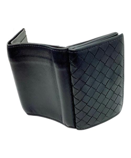 BOTTEGA VENETA（ボッテガベネタ）BOTTEGA VENETA (ボッテガベネタ) 3つ折り財布 ブラックの古着・服飾アイテム