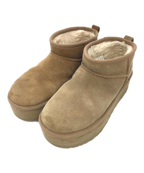 UGG（アグ）UGG (アグ) クラシック ウルトラ ミニ プラットフォーム ブラウン サイズ:USA6、UK4、EU37、JAPAN23の古着・服飾アイテム