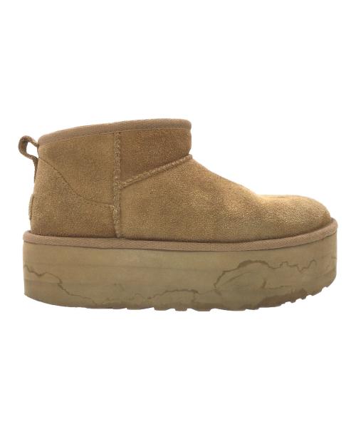 UGG（アグ）UGG (アグ) クラシック ウルトラ ミニ プラットフォーム ブラウン サイズ:USA6、UK4、EU37、JAPAN23の古着・服飾アイテム