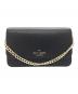 Kate Spade（ケイトスペード）の古着「チェーンショルダーバッグ　レザーストラップ欠品」｜ブラック×ゴールド