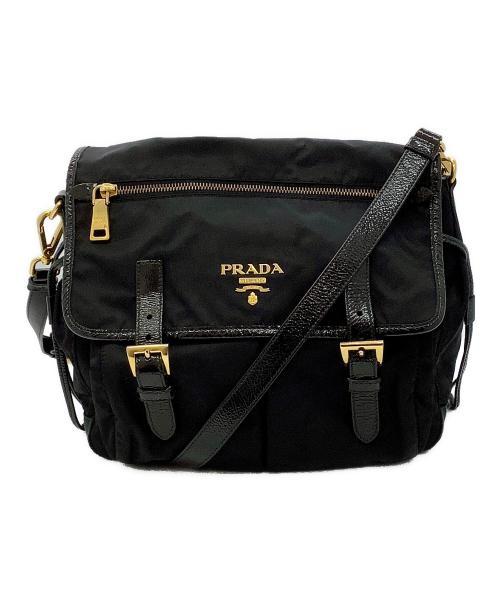 PRADA（プラダ）PRADA (プラダ) メッセンジャーバッグ ブラックの古着・服飾アイテム