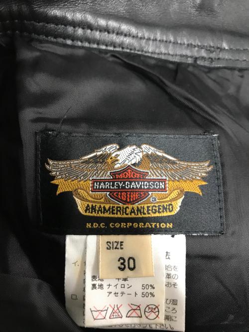 HARLEY-DAVIDSON（ハーレーダビッドソン）HARLEY-DAVIDSON (ハーレーダビッドソン) レザーパンツ ブラック サイズ:30の古着・服飾アイテム