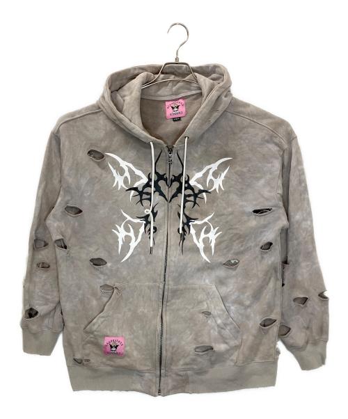クロミ（クロミ）クロミ (クロミ) GALFY (ガルフィー) 144006　ジップパーカー グレー サイズ:大型犬(XL)の古着・服飾アイテム