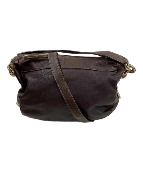 FURLA（フルラ）FURLA (フルラ) レザーショルダーバッグ ブラウンの古着・服飾アイテム