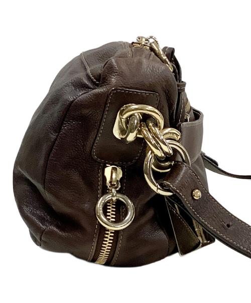 FURLA（フルラ）FURLA (フルラ) レザーショルダーバッグ ブラウンの古着・服飾アイテム