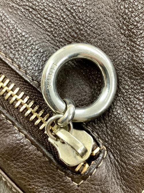 FURLA（フルラ）FURLA (フルラ) レザーショルダーバッグ ブラウンの古着・服飾アイテム