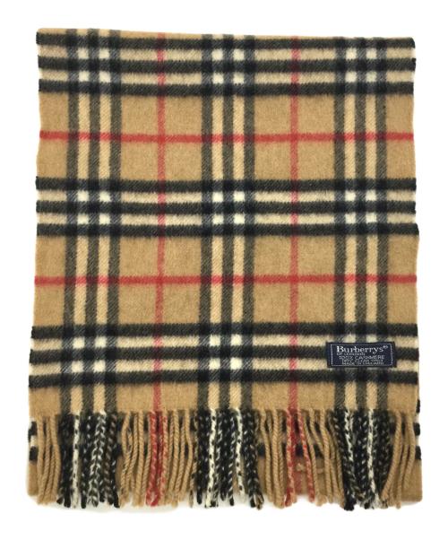 Burberry's（バーバリーズ）Burberry's (バーバリーズ) カシミヤマフラー ブラウン×ブラックの古着・服飾アイテム