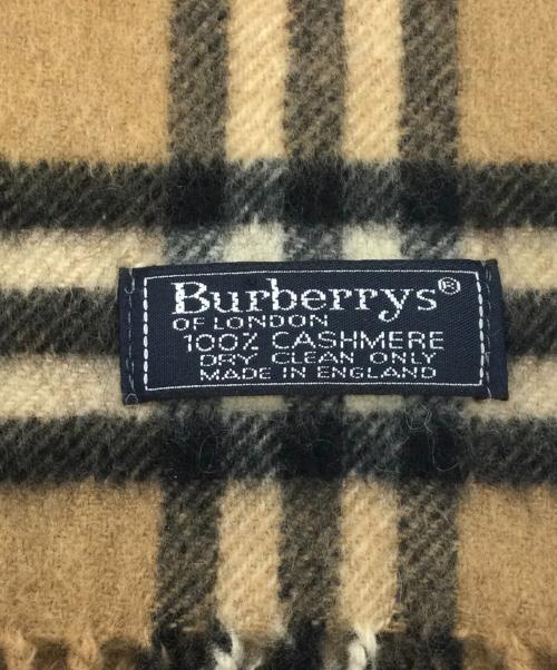 Burberry's（バーバリーズ）Burberry's (バーバリーズ) カシミヤマフラー ブラウン×ブラックの古着・服飾アイテム