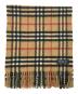 Burberry's (バーバリーズ) カシミヤマフラー ブラウン×ブラック：8000円
