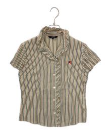 BURBERRY LONDON（バーバリーロンドン）の古着「FEA50-033-14　半袖ブラウス」｜ベージュ×ブラック