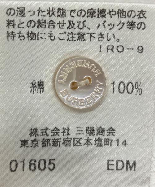 BURBERRY LONDON（バーバリーロンドン）BURBERRY LONDON (バーバリーロンドン) FEA50-033-14　半袖ブラウス ベージュ×ブラック サイズ:38の古着・服飾アイテム