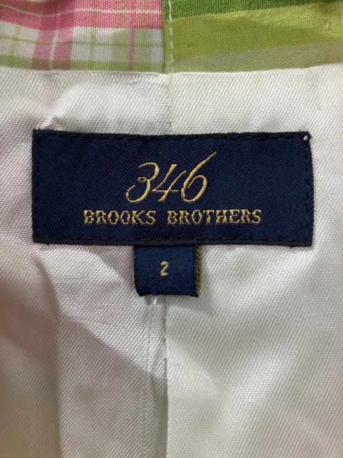 346 BROOKS BROTHERS（346 ブルックスブラザーズ）346 BROOKS BROTHERS (346 ブルックスブラザーズ) テーラードジャケット マルチカラー サイズ:2の古着・服飾アイテム