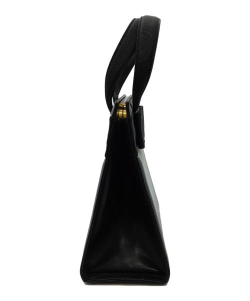 Salvatore Ferragamo（サルヴァトーレ フェラガモ）Salvatore Ferragamo (サルヴァトーレ フェラガモ) ハンドバッグ ブラック×ゴールドの古着・服飾アイテム