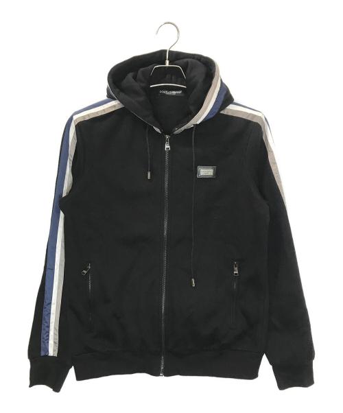 DOLCE & GABBANA（ドルチェ＆ガッバーナ）DOLCE & GABBANA (ドルチェ＆ガッバーナ) 13A-SL-001　ジップパーカー ブラック サイズ:48の古着・服飾アイテム