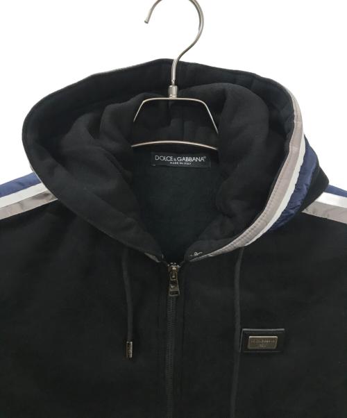 DOLCE & GABBANA（ドルチェ＆ガッバーナ）DOLCE & GABBANA (ドルチェ＆ガッバーナ) 13A-SL-001　ジップパーカー ブラック サイズ:48の古着・服飾アイテム
