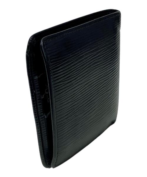 LOUIS VUITTON（ルイ ヴィトン）LOUIS VUITTON (ルイ ヴィトン) 2つ折り財布 ブラックの古着・服飾アイテム