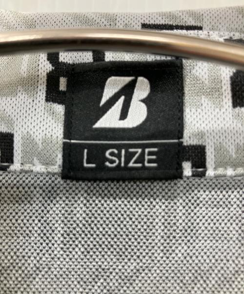 BRIDGESTONE（ブリヂストン）BRIDGESTONE (ブリヂストン) ゴルフウェア(トップス) ブラック×ホワイト サイズ:Lの古着・服飾アイテム