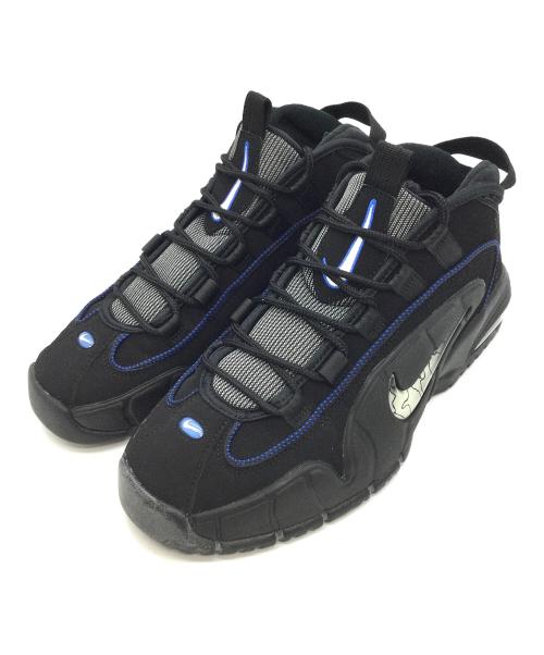 NIKE（ナイキ）NIKE (ナイキ) AIR MAX PENNY ブラック×ブルー サイズ:US9.5、UK8.5、EUR43、cm27.5、BR41、CN275（2.5）の古着・服飾アイテム