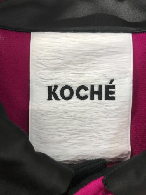 KOCHE（コシェ）KOCHE (コシェ) 1678-343-2809　ポロシャツ パープル×ピンク×ネイビー サイズ:36の古着・服飾アイテム