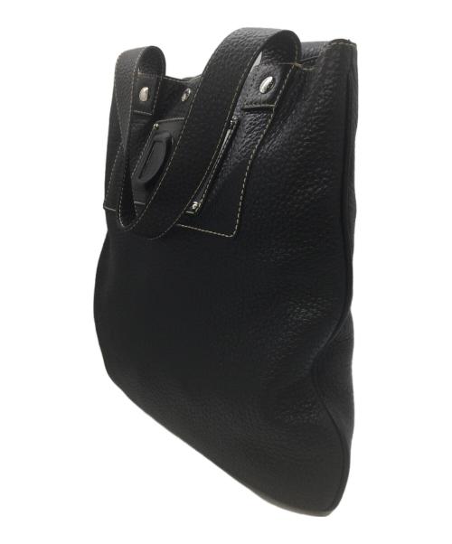 DOLCE & GABBANA（ドルチェ＆ガッバーナ）DOLCE & GABBANA (ドルチェ＆ガッバーナ) レザートートバッグ ブラックの古着・服飾アイテム