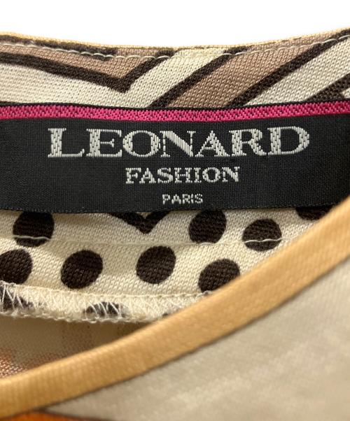 LEONARD FASHION（レオナールファッション）LEONARD FASHION (レオナールファッション) 長袖ブラウス ブラウン サイズ:Lの古着・服飾アイテム