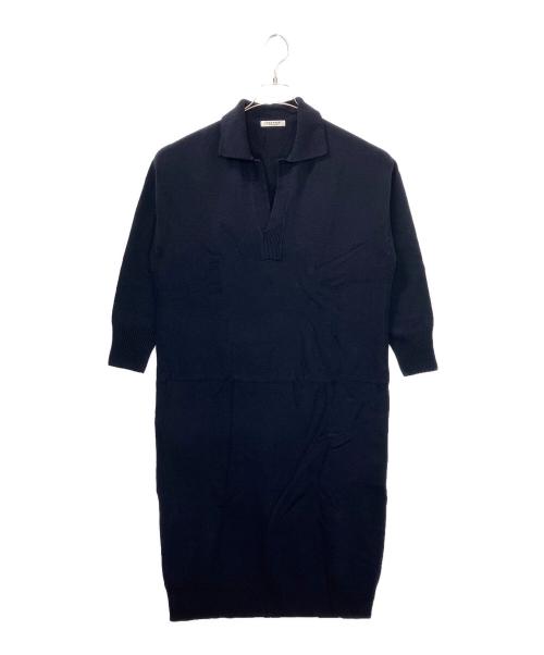 MACPHEE（マカフィー）MACPHEE (マカフィー) 12-06-24-06702　長袖ワンピース ネイビー サイズ:36の古着・服飾アイテム