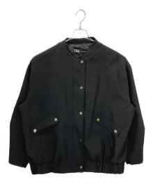ZARA（ザラ）の古着「フラップボンバージャケット」｜ブラック