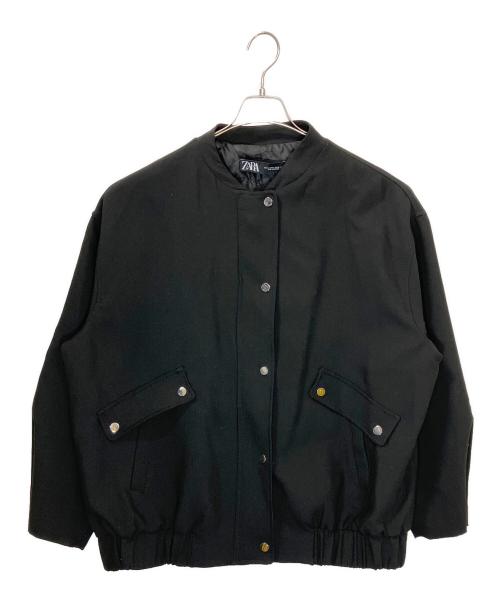 ZARA（ザラ）ZARA (ザラ) フラップボンバージャケット ブラック サイズ:XLの古着・服飾アイテム
