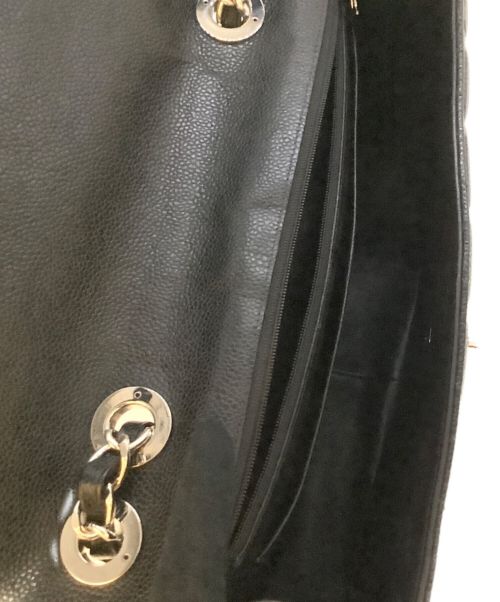 CHANEL（シャネル）CHANEL (シャネル) マトラッセチェーンショルダーバッグ ブラック×シルバーの古着・服飾アイテム