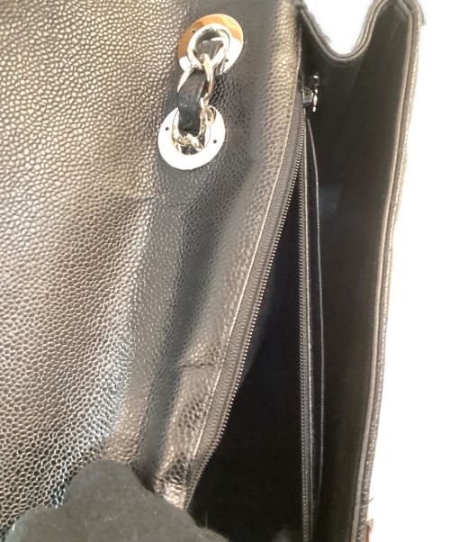 CHANEL（シャネル）CHANEL (シャネル) マトラッセチェーンショルダーバッグ ブラック×シルバーの古着・服飾アイテム