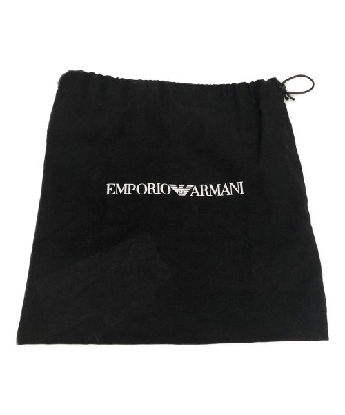 EMPORIO ARMANI（エンポリオアルマーニ）EMPORIO ARMANI (エンポリオアルマーニ) ロゴショルダーバッグ ブラックの古着・服飾アイテム