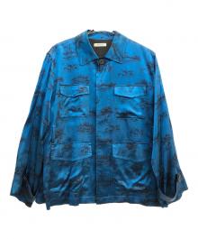 MATSUFUJI（マツフジ）の古着「レーヨンシャツ」｜ブルー