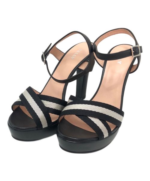BALLY（バリー）BALLY (バリー) プラットホームクロスサンダル ブラック サイズ:361/2の古着・服飾アイテム