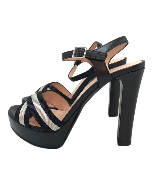 BALLY（バリー）BALLY (バリー) プラットホームクロスサンダル ブラック サイズ:361/2の古着・服飾アイテム