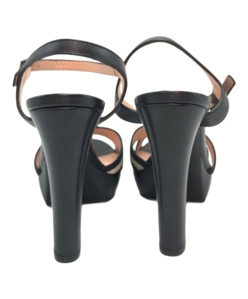 BALLY（バリー）BALLY (バリー) プラットホームクロスサンダル ブラック サイズ:361/2の古着・服飾アイテム