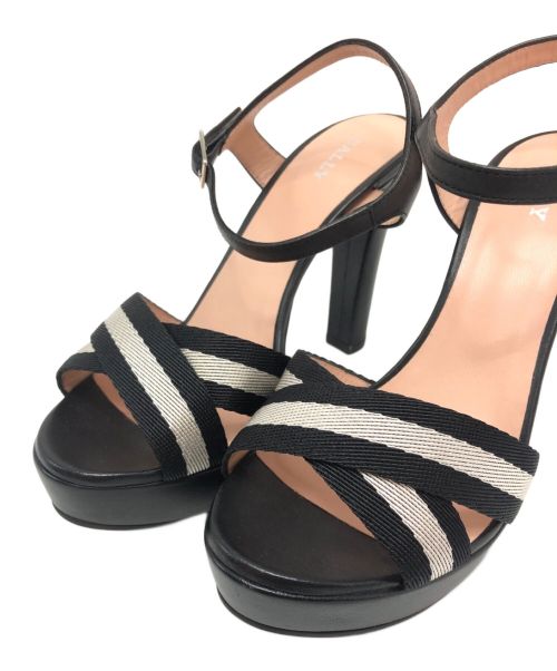 BALLY（バリー）BALLY (バリー) プラットホームクロスサンダル ブラック サイズ:361/2の古着・服飾アイテム