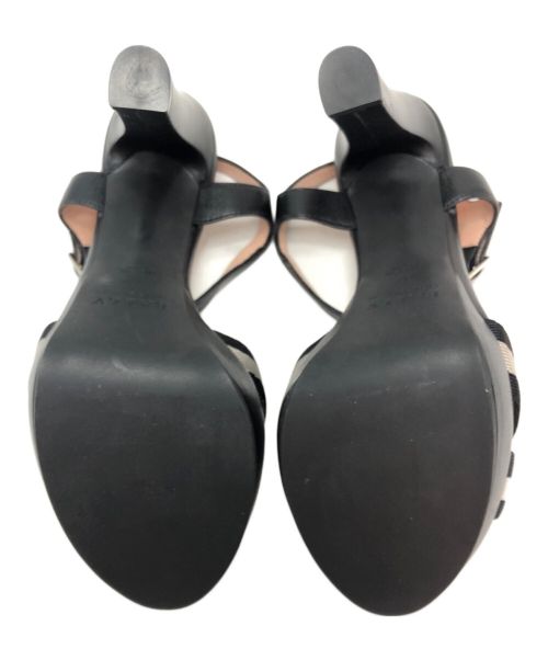 BALLY（バリー）BALLY (バリー) プラットホームクロスサンダル ブラック サイズ:361/2の古着・服飾アイテム