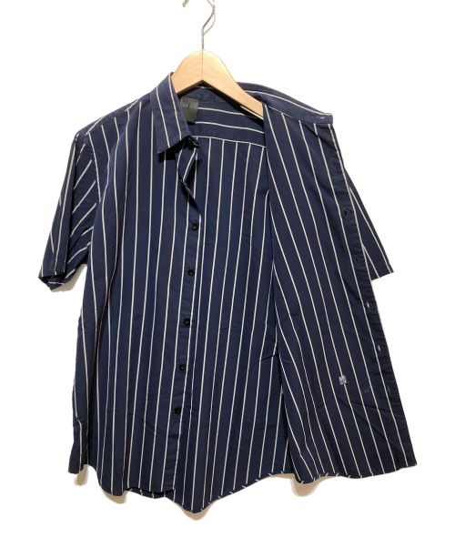 N.HOOLYWOOD（エヌ ハリウッド）N.HOOLYWOOD (エヌ ハリウッド) 半袖シャツ ネイビー×グレー サイズ:38の古着・服飾アイテム