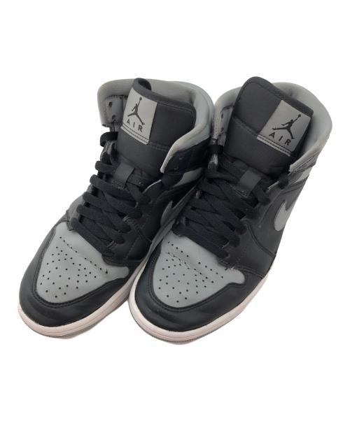 NIKE（ナイキ）NIKE (ナイキ) AIR JORDAN 1 MID ブラック×グレー サイズ:25㎝の古着・服飾アイテム